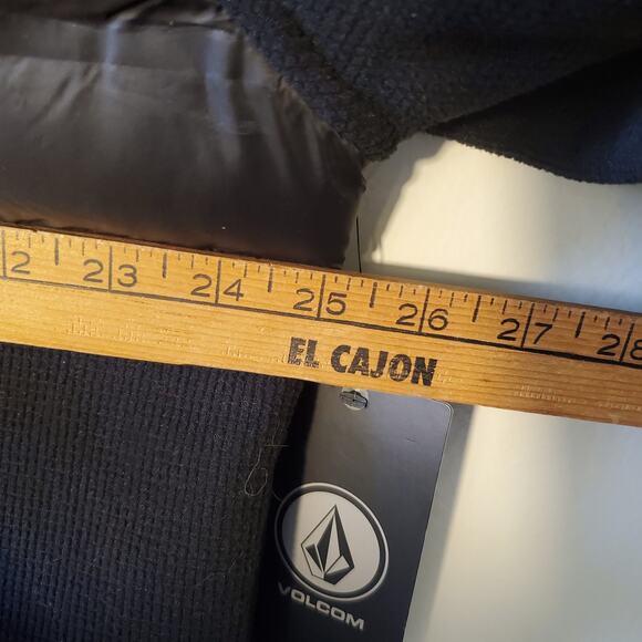 Volcom Full Zip Jacket Mens Size XL Black Fleece Lined Hooded Earth Tripper - Picture 13 of 15